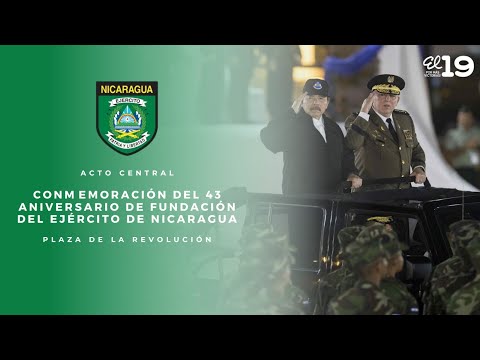 Comandante Daniel y Compañera Rosario presiden acto del 44 Aniversario del Ejército de Nicaragua