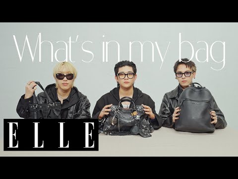 【Novel Core, Aile The Shota, edhiii boi】BMSG POSSEの3人が私物を大公開🖤｜What's in my bag｜ELLE Japan