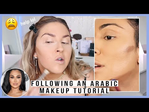 i tried following a HUDA BEAUTY tutorial! ? but it's in arabic.... help
