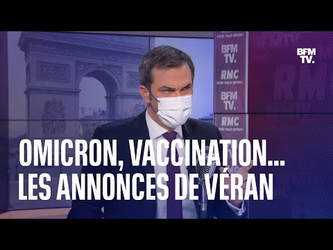Propagation d'Omicron, vaccination des enfants... Les annonces d'Olivier Véran sur BFMTV