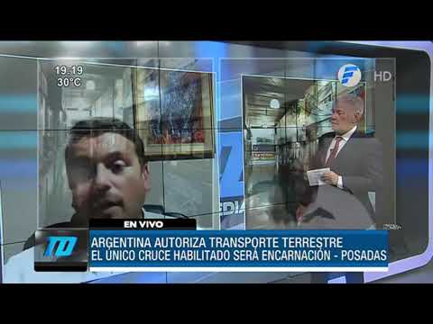 Argentina autoriza transporte terrestre desde el miércoles