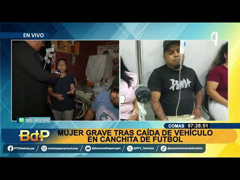 #BDP VIVO| COMAS: MUJER HACE DENUNCIA TRAS CAÍDA DE VEHÍCULO A CANCHA DE FÚTBOL