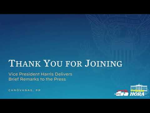 La vicepresidenta de los Estados Unidos, Kamala Harris, llega a Puerto Rico