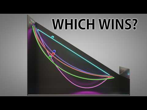 Which path is the fastest 🏁 Brachistochrone Curve | C4D4U