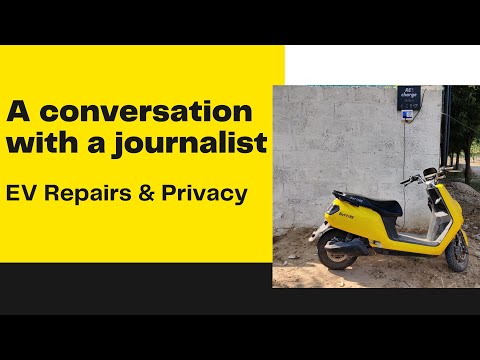 A chat with a Journalist : EV Repairs | Data Privacy | Ather 450X