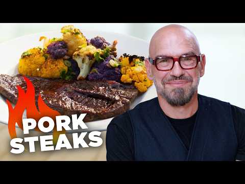 Michael Symon's Pork Steaks with Cherry Barbecue Sauce 🍒🔥 Symon’s Dinners Cooking Out