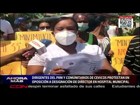 Dirigentes PRM y comunitarios de Cevicos protestan en oposición a designación de director hospital