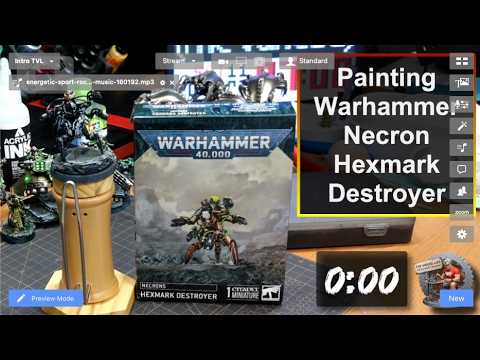 Painting Warhammer Necron Hexmark Destroyer Glock-A-Saurus