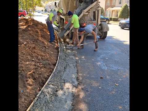 laying out curb #bluecollar #concrete #diy #hoa #fyp #satisfying