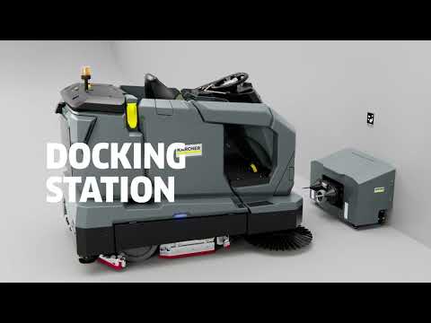 Helt autonom skurmaskinsrobot KIRA B 200 Animation