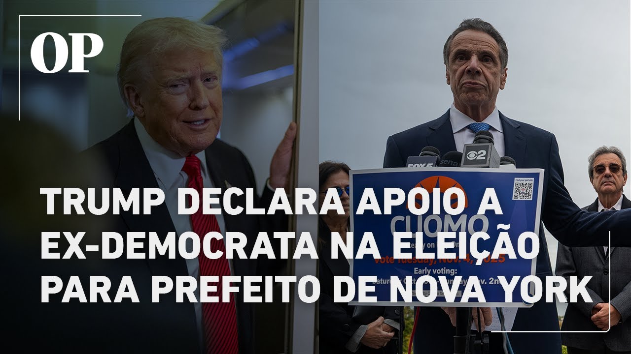 Trump declara apoio a ex democrata para prefeitura de Nova York e faz ameaça caso adversário vença