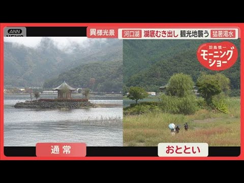 2025年9月の干ばつ影響で河口湖や滝に異変が報告される サムネイル