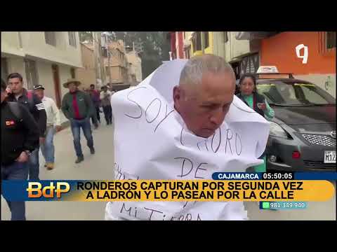 BDP ronderos capturan delincuente en Cajamarca