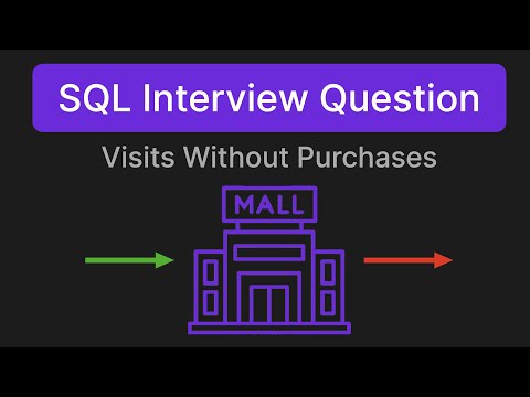 Visits Without Purchases - SQL Technical Interview Question