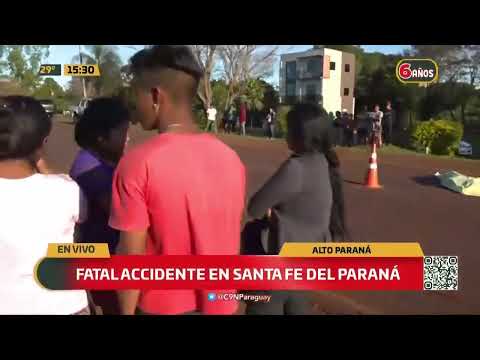 Accidente fatal en Santa Fe del Paraná