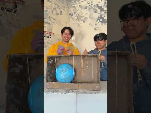 WHO WILL POP THE BALLOON, 💛 or 💙?! (#shortsviral #shorts #games #couple)