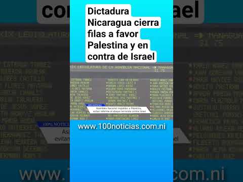 Dictadura en Nicaragua a favor de Palestina y en contra de Israel