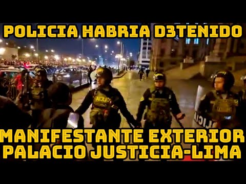 MANIFESTANTES PROTESTARON DESDE LOS EXTERIORES DEL PALACIO DE JUSTICIA EN LA CAPITAL PERUANA..
