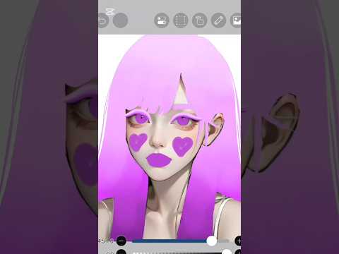 :anime 💜 hair colour art #anime #drawing #asmr #viral #shorts