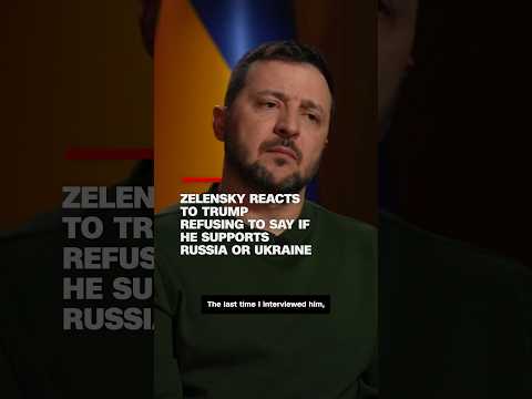Zelensky reacts to Trump refusing to say if he supports Russia or Ukraine
