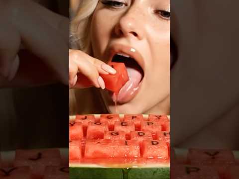 WATERMELON KEYBOARD 🍉 #aiasmr #mukbang #eating #aigenerated #watermelon #keyboard #asmrfood