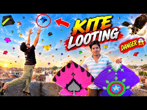 Kite looting 😍🪁looti chhat per bahut saari patang aaj <strong>maje</strong> aagaye 🥰