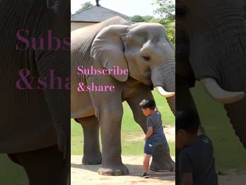 Mom elephant with a disable boy.#elephant.