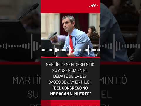 Martín Menem desmintió su ausencia en el debate de la Ley Bases: No me sacan ni muerto”