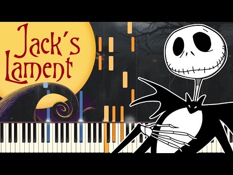 [PIANO TUTORIAL] Jack's Lament - Tim Burton's The Nightmare Before Christmas (Easy Piano, Synthesia)