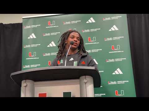 Miami Hurricanes WR Malachi Toney post-Louisville