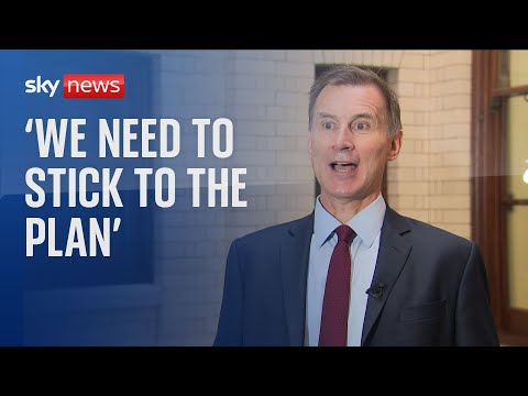'We need to stick to the plan to halve inflation', says Chancellor