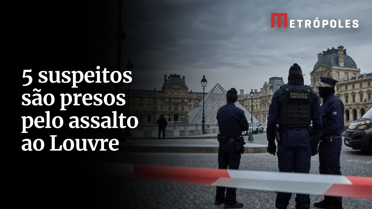 Cinco suspeitos são presos pelo roubo do Louvre em Paris  TV Online Cinco suspeitos são presos pelo roubo do Louvre em Paris