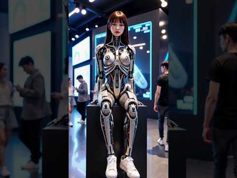 Demonstration of Cute Android Girl’s Motion System Activation | Expo 2050