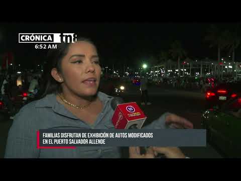 Realizan exhibición de autos modificados en el Puerto Salvador Allende - Nicaragua