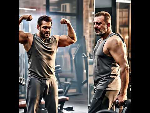salman khan in gym with sanjay dutt#salmankhan #sanjaydutt #bollywood #fifa #fifa23 #shorts