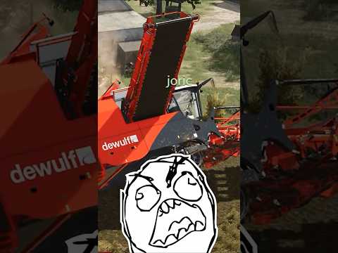 I BARELY TOUCHED HIM & HE OVERREACTED TOO MUCH! 🤣🤣 | Farming Simulator 25 #shorts #farmingsimulator