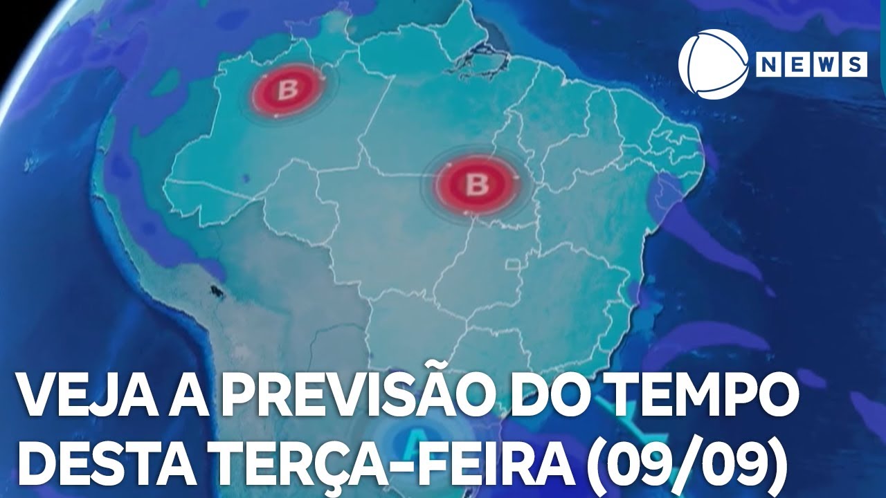 Confira a previsão do tempo para terça feira 0909