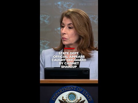 State Dept. official appears caught off-guard by Cabinet shakeup