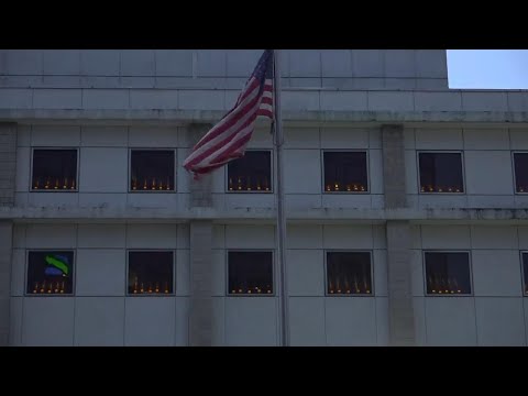 Candles lit outside US consulate in Hong Kong on Tiananmen anniversary