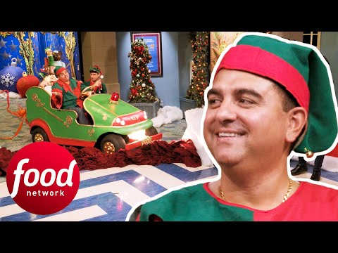 Buddy Valastro Builds A MASSIVE Race Car & Santa's Sleigh Cake! | Buddy vs Christmas
