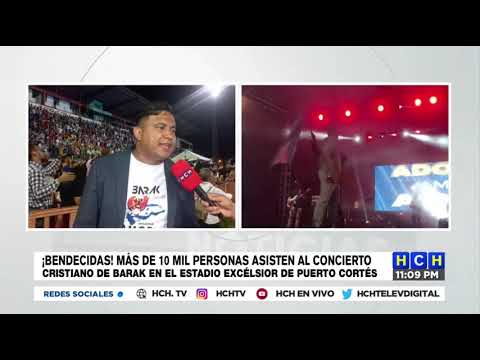Éxito total el concierto de Barak en Puerto Cortés