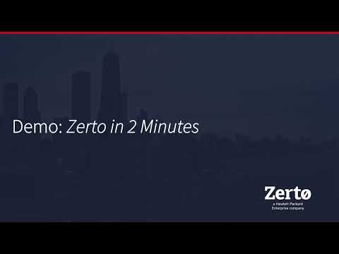 Demo - Zerto in 2 minutes