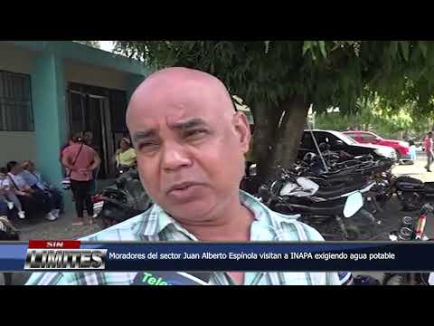 Moradores del sector Juan Alberto Espínola visitan a INAPA exigiendo agua potable