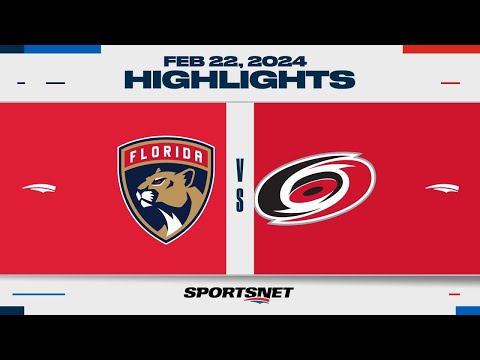 NHL Highlights | Panthers vs. Hurricanes - February 22, 2024