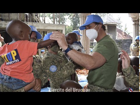 Lacalle Pou pasó Navidad con soldados uruguayos en el Congo