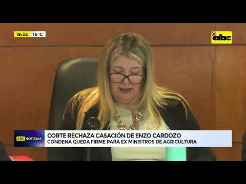 Corte rechaza casación de Enzo Cardozo