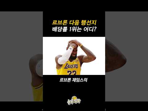 르브론의 다음 행선지 배당률?