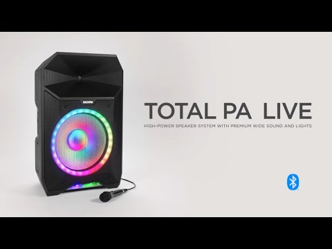 ION® Audio Total PA™ Live- High-Power Bluetooth®️-Enabled Speaker with Premium Wide Sound and Lights