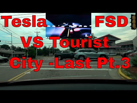 Tesla FSD Beta in Wisconsin Dells Tourist City Part 3 of 3    FSD Beta 2022.12.3.20