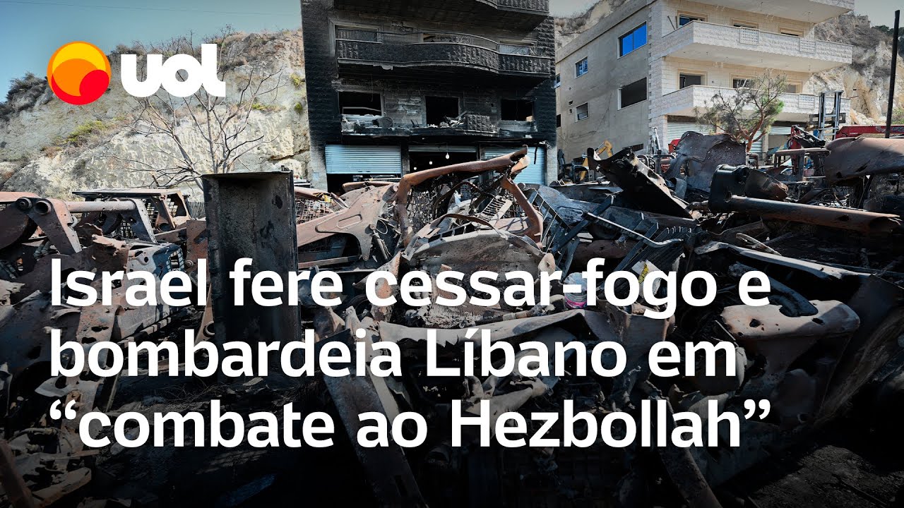 Israel fere cessar-fogo e bombardeia Líbano em suposto combate ao Hezbollah
